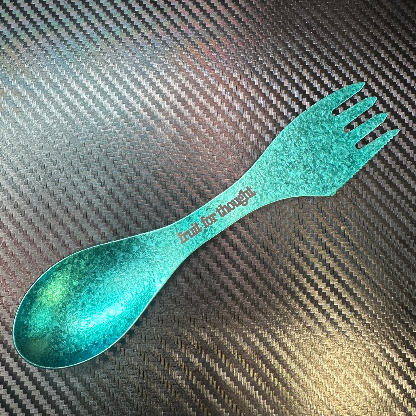 Green “Fruit For Thought” Spork & Chopsticks!