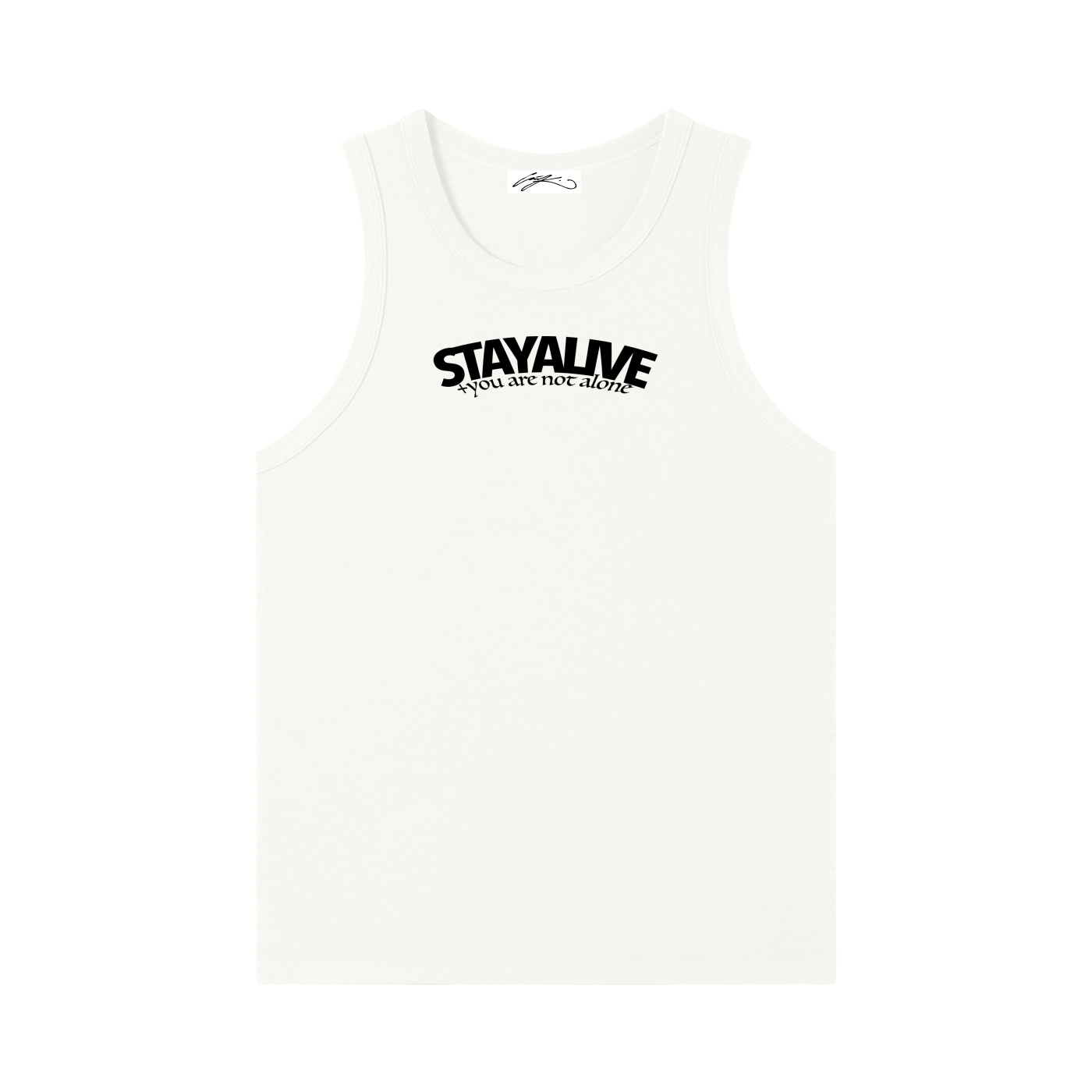 White Stay Alive Tank